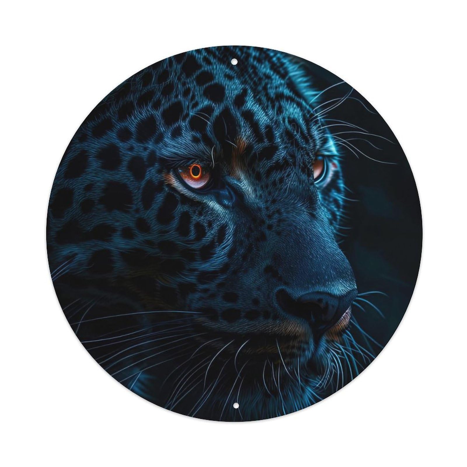 Animal Looking Away from The Leopard Metal Tin Sign