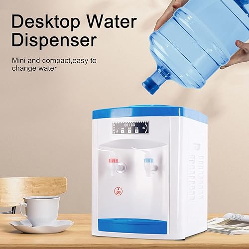 Miniatura 10 de Top Loading Dispensador de enfriador de agua, dispensador de enfriador de agua caliente y fría para 3 a 5 galones, dispensador de enfriador de agua