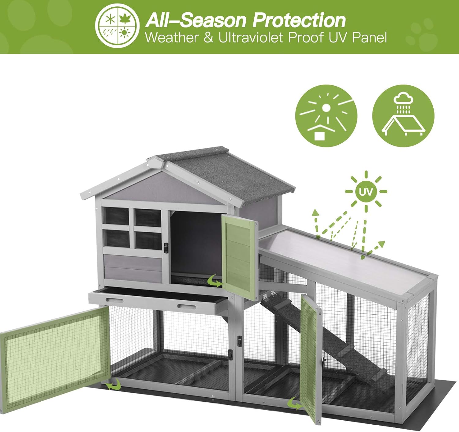 Buy Gutinneen Rabbit House Indoor Outdoor Rabbit Hutch with Ventilation