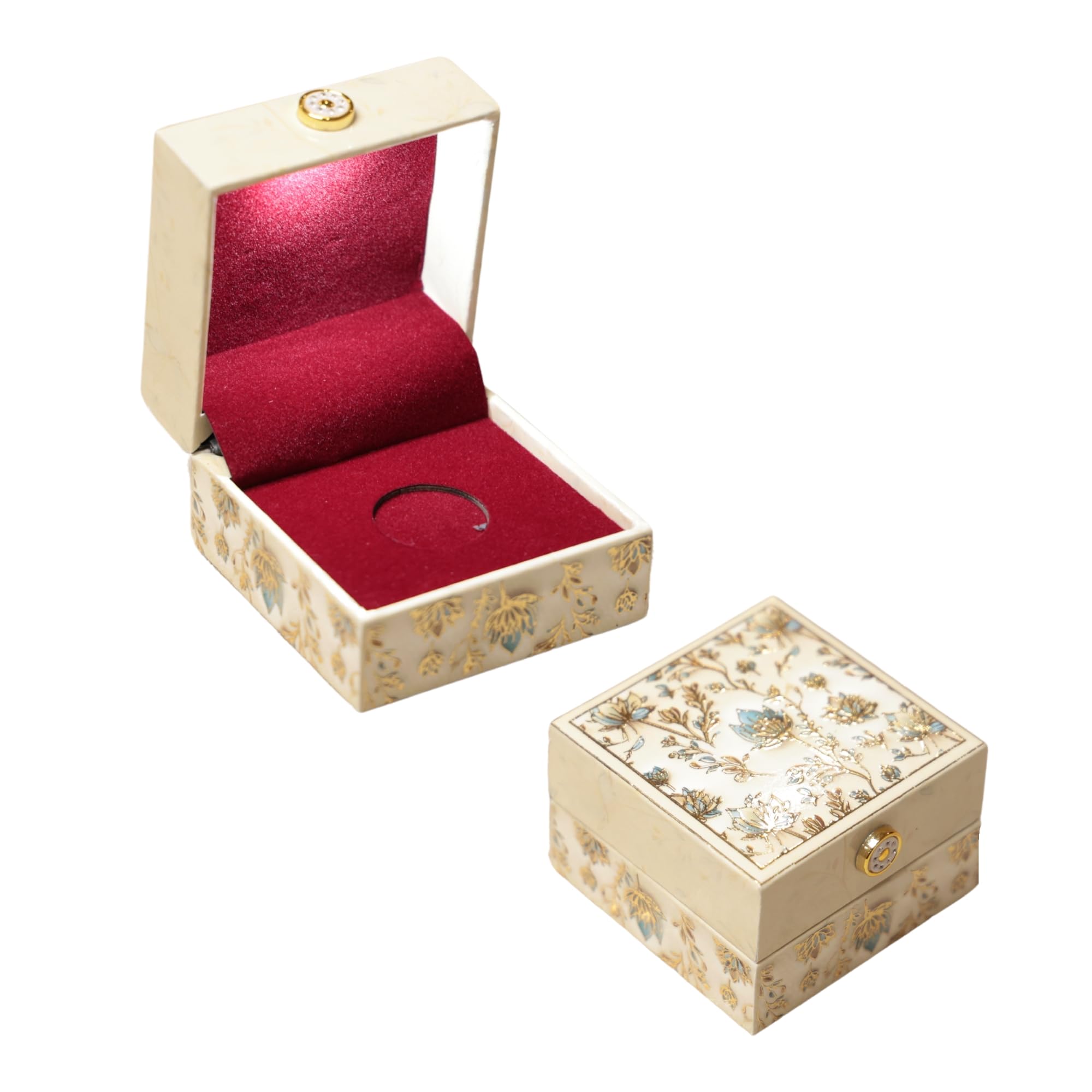 Bahubali Digiglam Handcrafted Ginni Coin Box with LED Light Stylish Single Coin Storage for Gold & Silver Shagun, Ideal Gift for Wedding, Anniversary & Indian Festivals (Floral, Pack of 1)-image-12