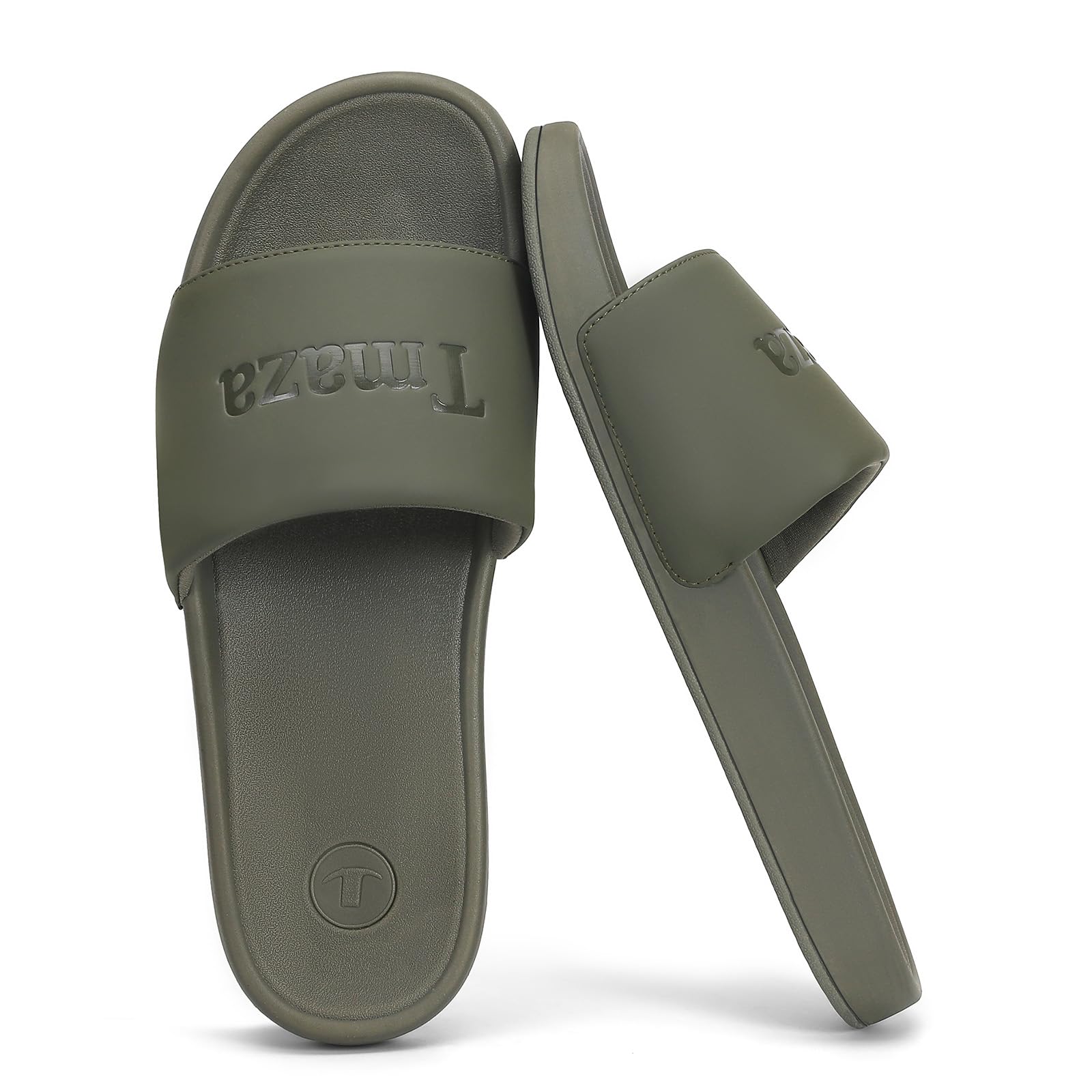 Sandalias Hombre, Chanclas Cómodas con Tira Ancha, Sandalias Planas con Suela Suave para Casa, Calle, Verano y Tiempo Libre 39-45