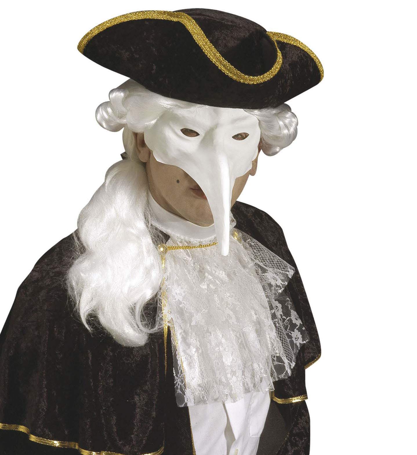 Struts Halloween Plague Doctor Style White Plastic Eye Mask