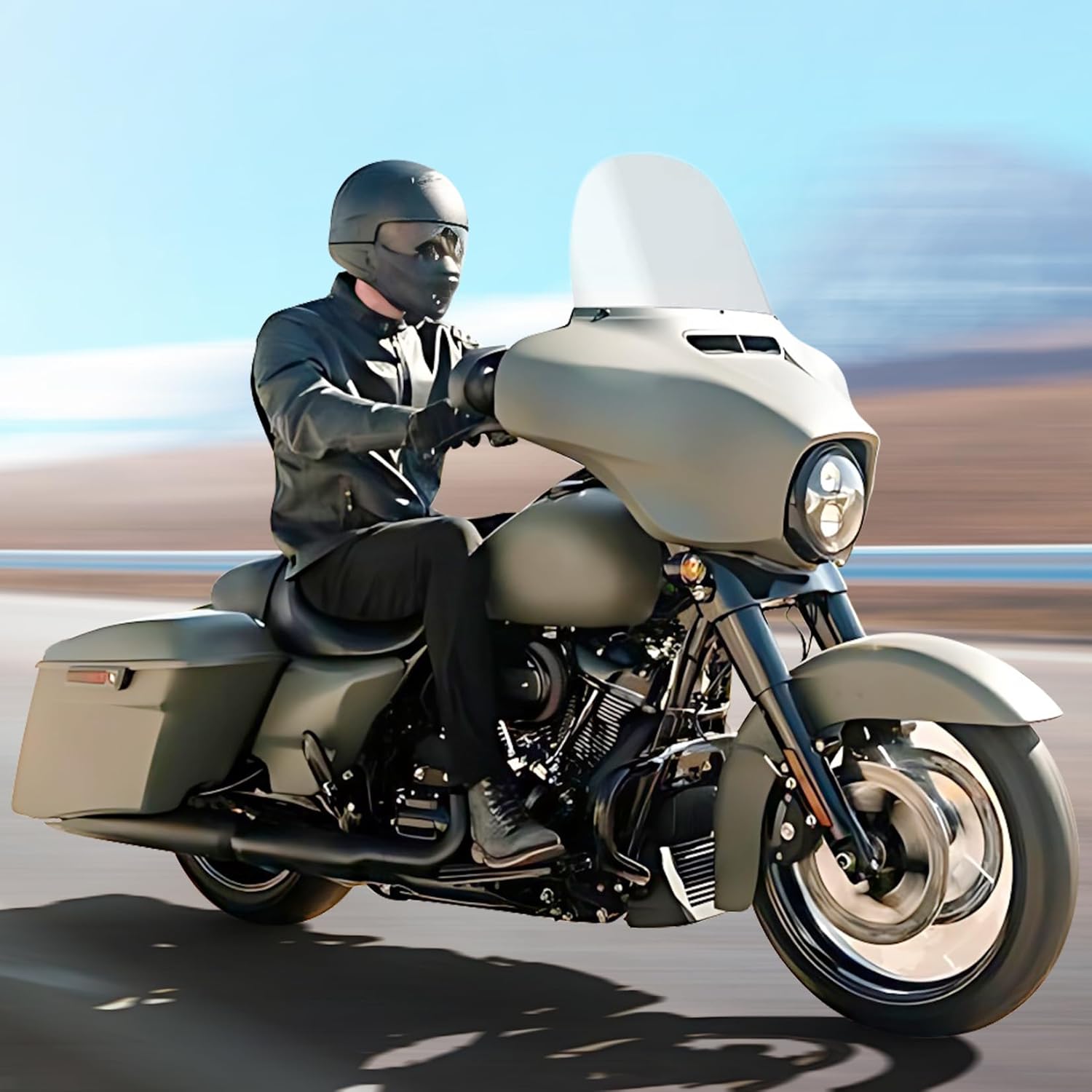 psler 14’’ Motorcycle Windshield Windscreen for Electra Glide Street Glide Ultra Limited Tri Glide 2014-2023,Clear