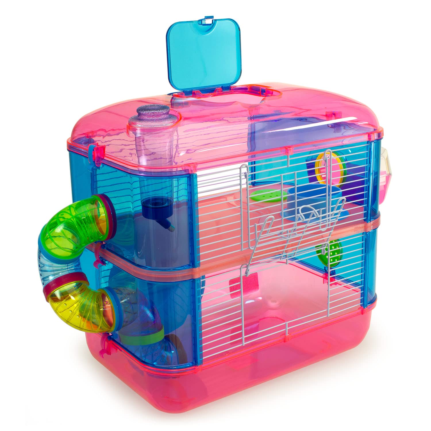 ARQUIVET Gabbia per piccoli roditori "Tenerife" - Casetta per criceti, topi, piccoli animali - Plastica resistente - Due piani - 40 x 26 x 40 cm