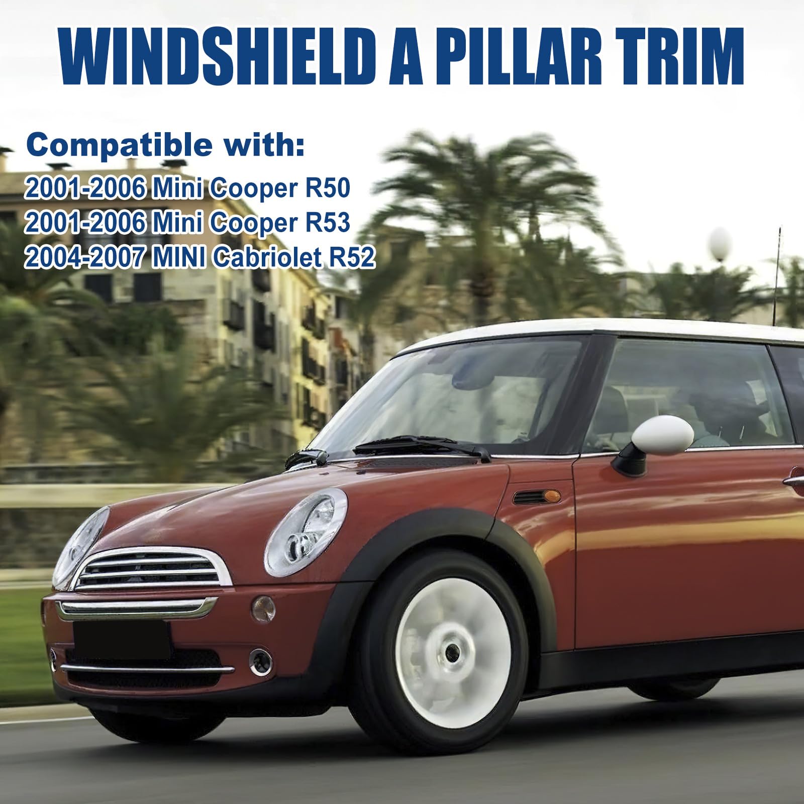 1 Paar A-stijl Buitenruit Voorruit Compatibel met Mini R50 R53 2001