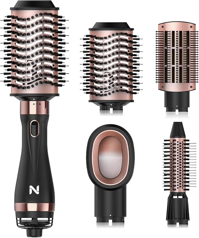Natrial Hair Dryer Brush Blow Dryer Brush in One Hot Air Paddle Brush for Drying and Straightening, Volumizer Multi-Styler Smooth Curls for All Hair Types, Frizz-Free Blowout Brush for Salon Quality