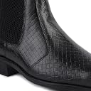 HAYES LONDON Chelsea Boots for Man | Crust Leather Black Ankle Boots | Cuban Heel Pointed Toe Stylish Formal & Casual Boots for Men | Slip-On Elastic Side Panel (Kingsley) 6 gallery image