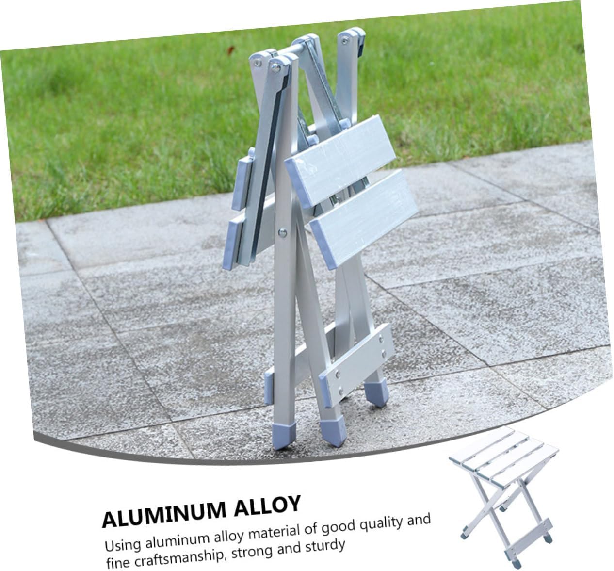 Lightweight Aluminum Alloy Folding Stool Portable Camping Chair for Outdoor Activities Compact Design for Travel Hiking Fishing and Picnics