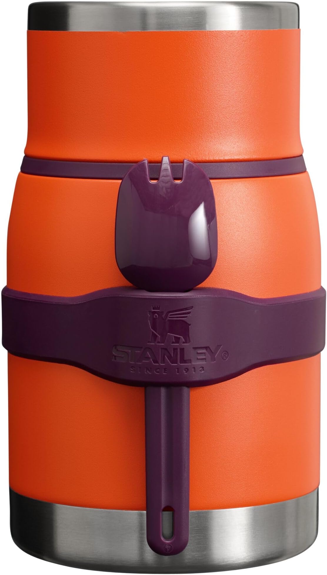 Stanley Adventure To-Go Food Jar and Spork 24 oz | Vacuum Insulated Thermos Food Container | Wide Mouth Screw On Lid | Stainless Steel | BPA-Free | Tigerlily Plum