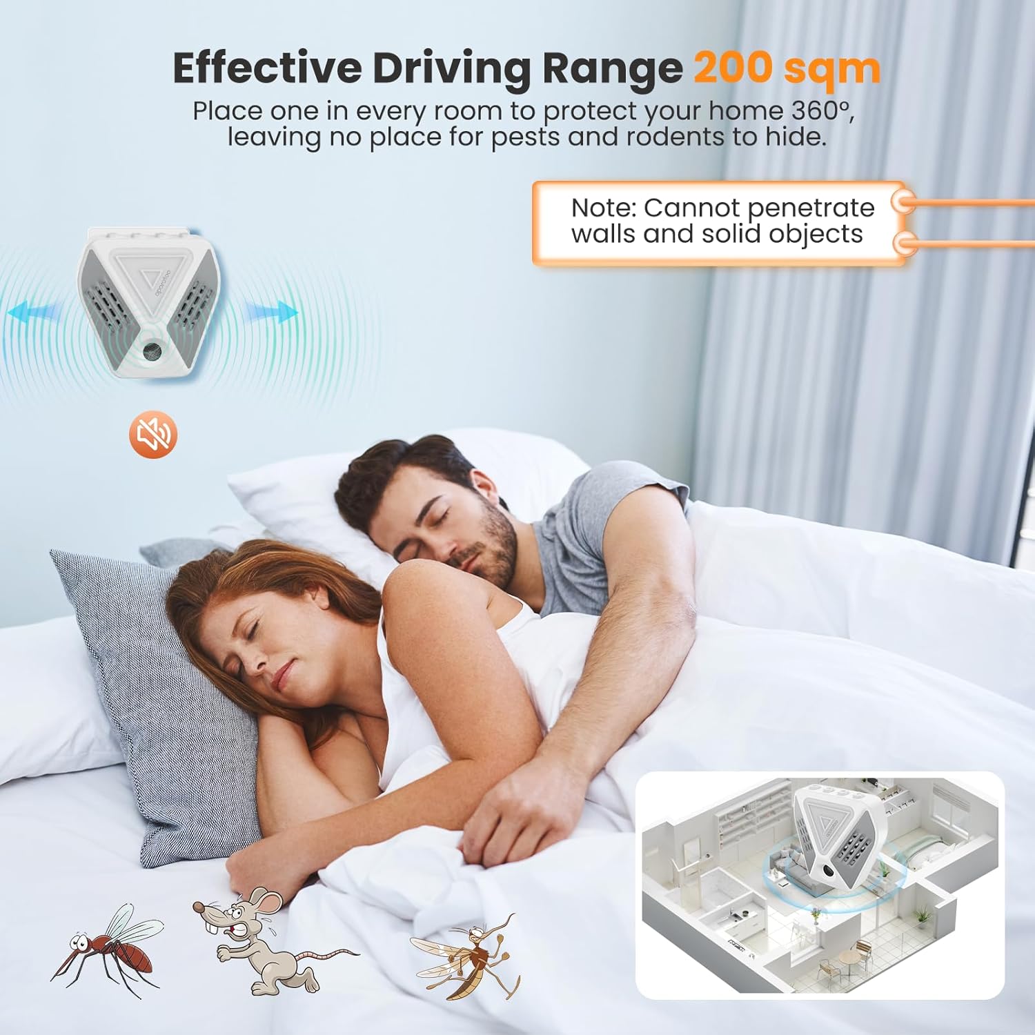 Funkcia LED svetla ultrazvukového odpudzovača