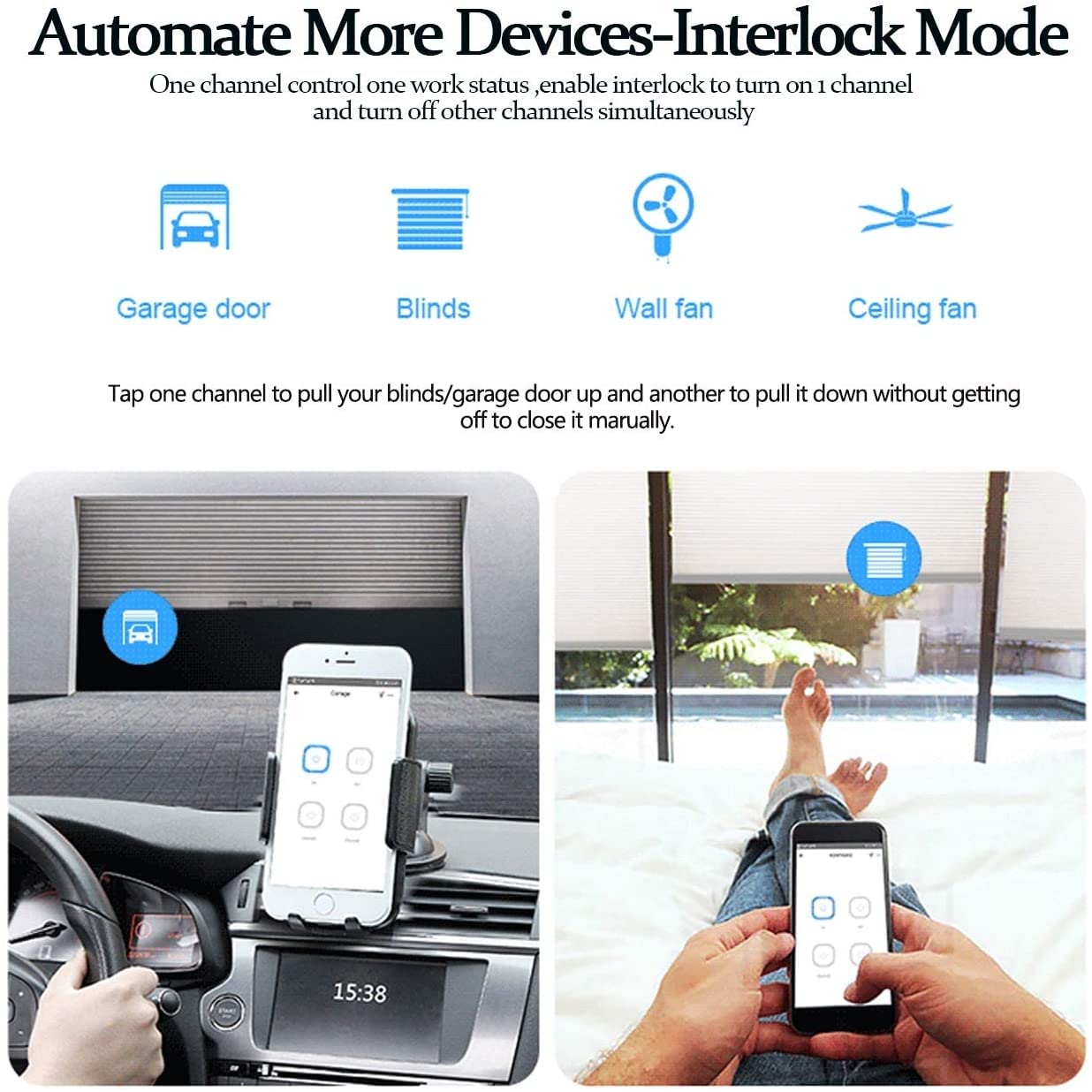 GeDi 4CH PRO R3 Interruttore WiFi Smart Intelligente Wireless 4 Gang Canali Inching/Self-Locking/Interlock Wireless RF Nest IFTT