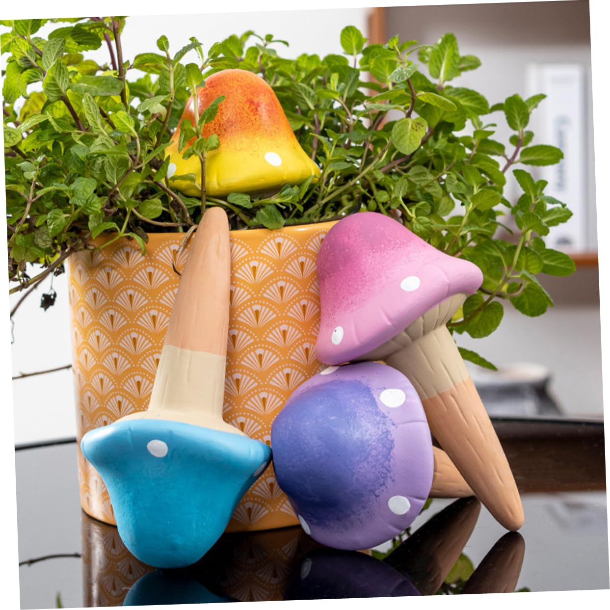 4 dispositivos de riego automático de hongos para uso duradero, reutilizable, herramienta de riego para suculentas y plantas en maceta