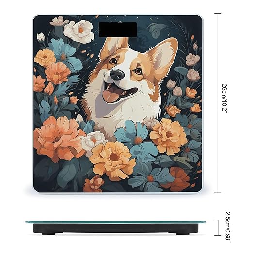 Báscula Digital de Baño Corgi Vidrio Templado 400lb miniatura 2