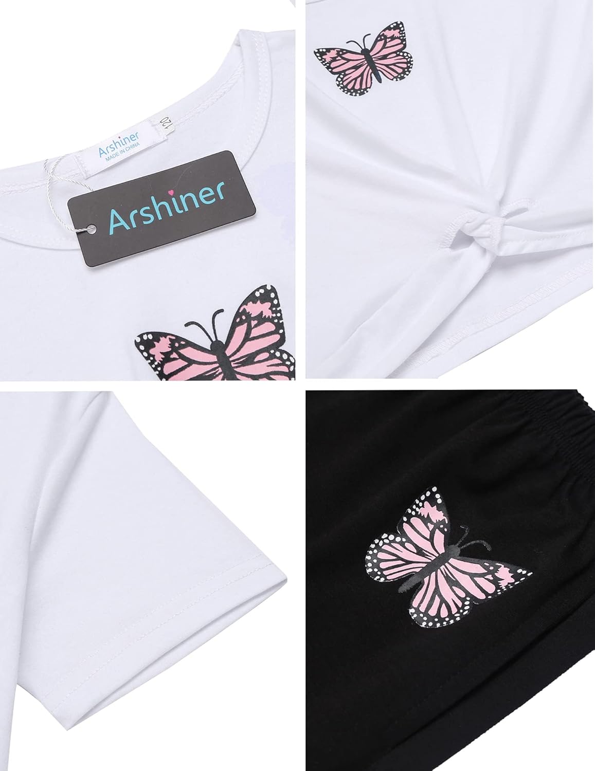 Arshiner Girls Clothing Sets Tie Dye Twist Front Tops & Sweatpants Outfits Sportwear Sweatsuits Tracksuits 4-13 Year - Image 7