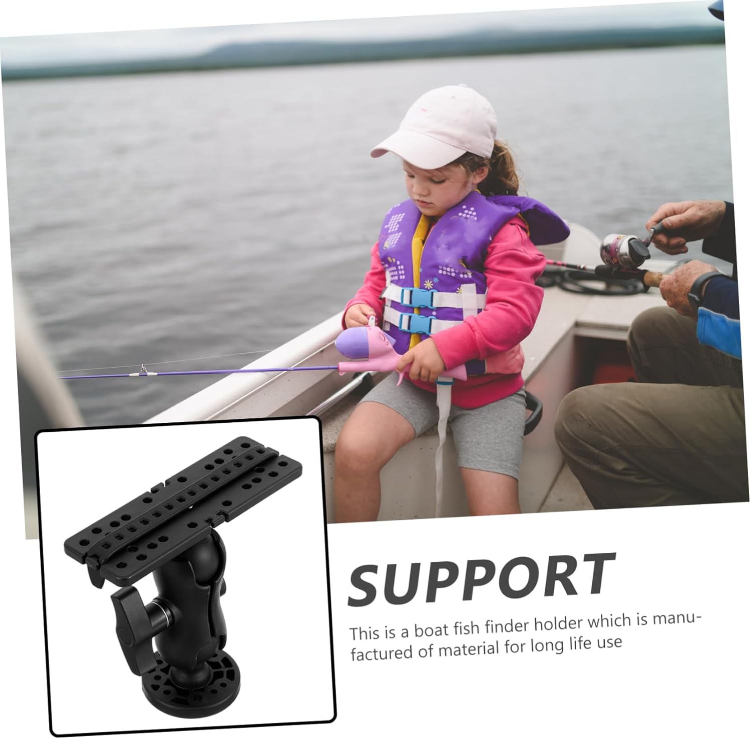 Ram Mount Fish Finder Mount Multifunctional Fish Finder Rack Platform for Fishing Boat Canoeing Kayak