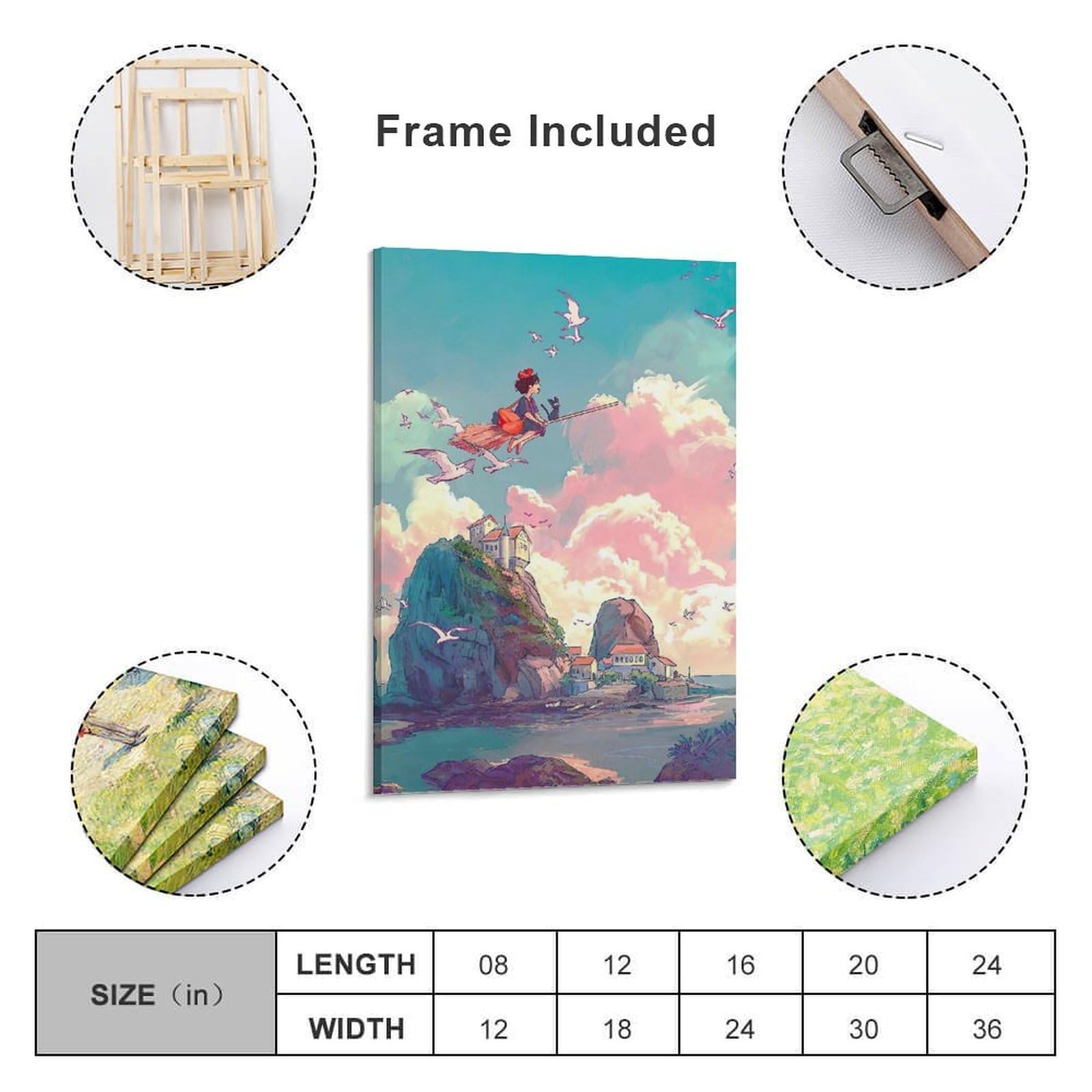 Amazon.co.jp: ハウルの動く城 スタジオジブリ 絵画ポスター 部屋飾り