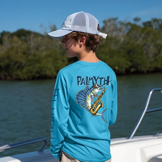 Palmyth Boys Fishing Shirt Long Sleeve UPF 50+ Quick Dry