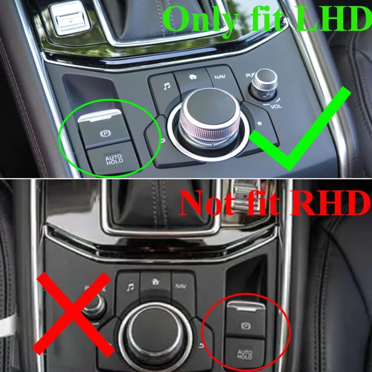 Car Brake Switch Compatible with Mazda 6 for Atenza GJ 2013-2019 for CX-3 DK 2015-2023 Car Electric Handbrake Control Switch ​​​​​​​Button GSL3-66-EP0
