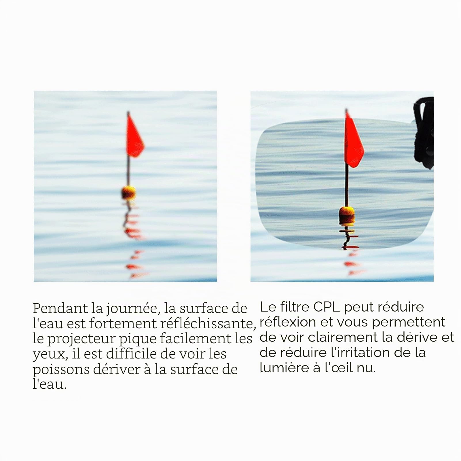 Jumelles mains libres, zoom 8x pour la pêche, l'observation des oiseaux, la télévision, les concerts et les visites touristiques, 3 filtres CPL de couleur, jumelles portables et lunettes d'opéra