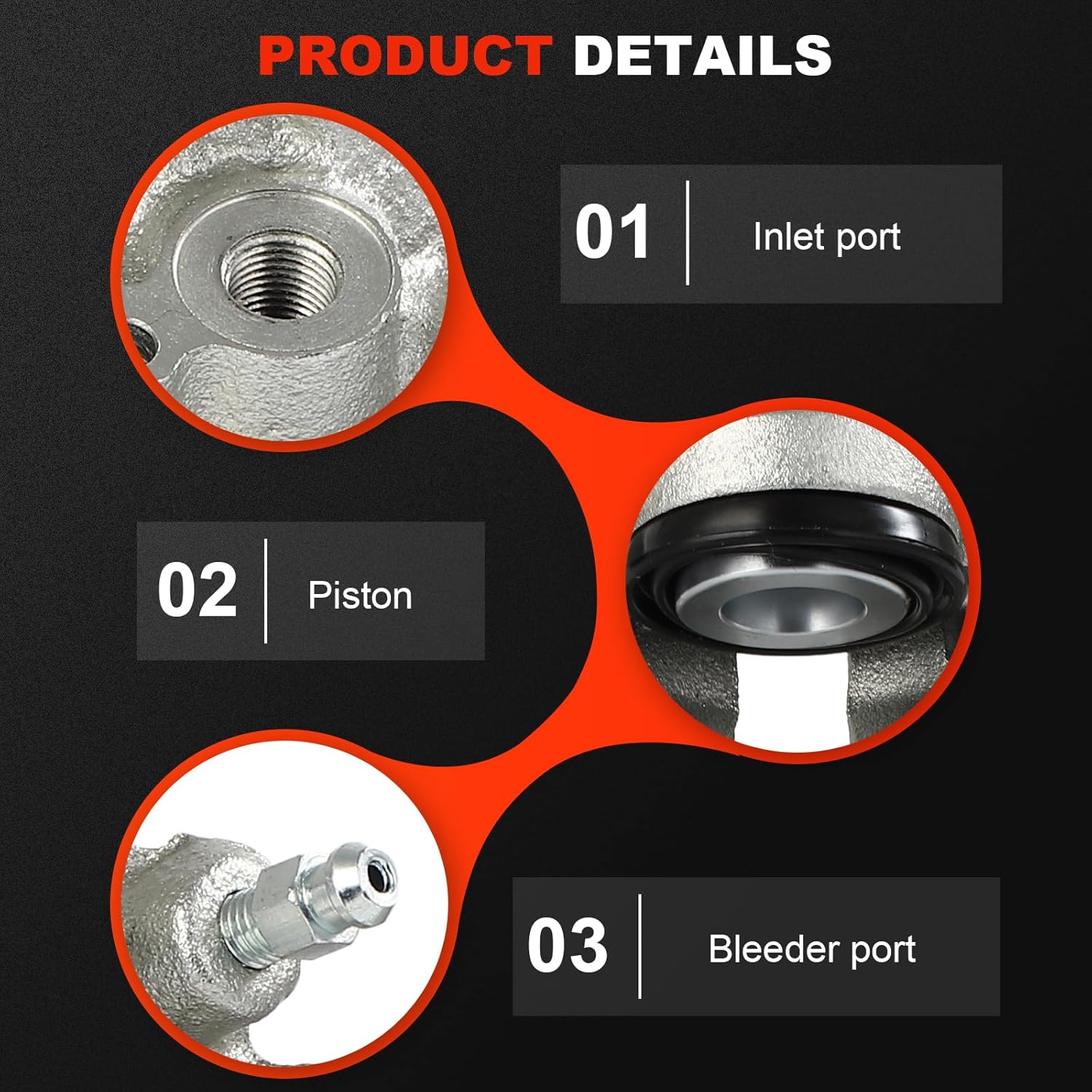 cciyu Rear Left Brake Caliper Assembly 19-1378 1990 1991 1992 1993 1994 1995 1996 1997 1999 2000 2001 2002 2003 2004 2005 For Mazda For Miata
