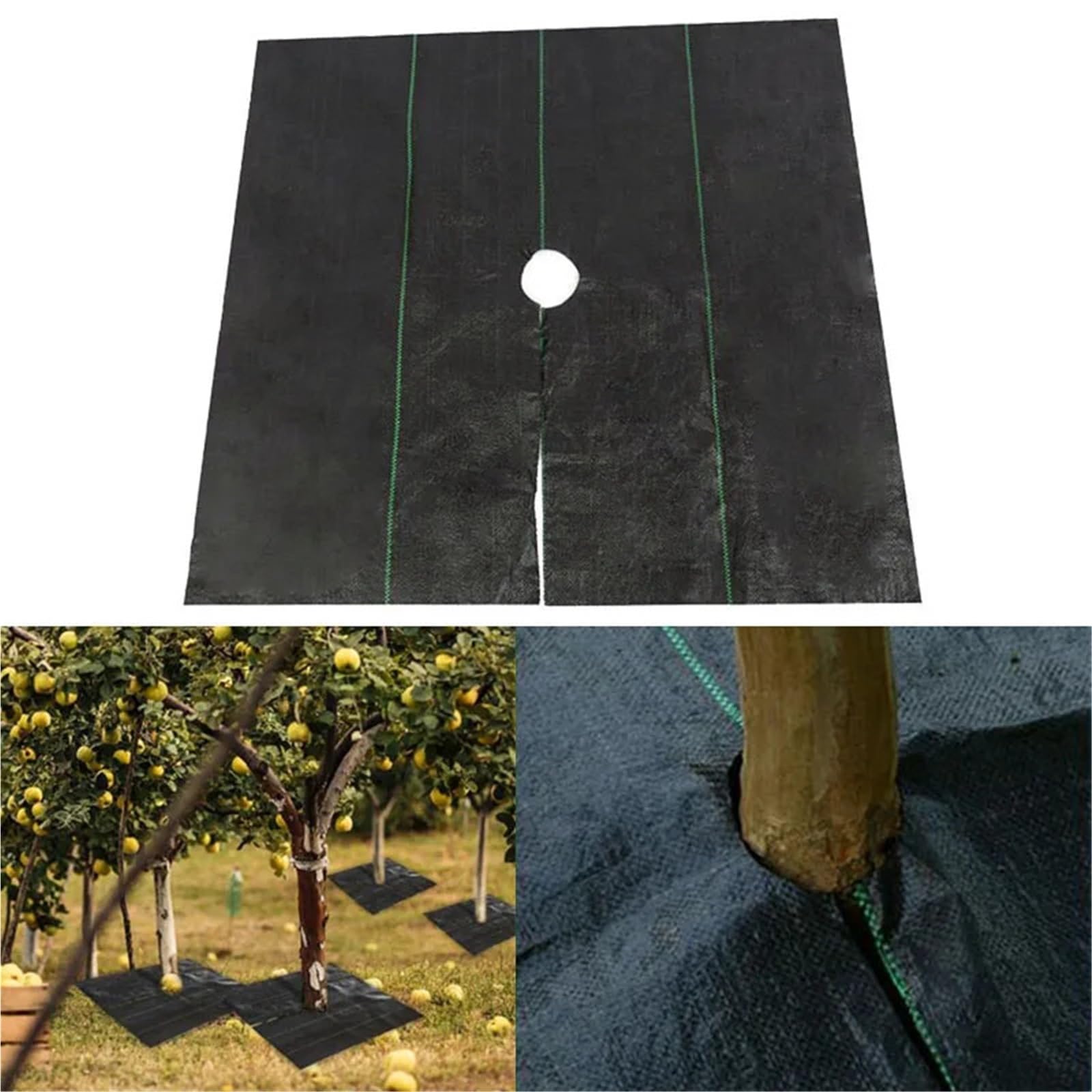 Malla Antihierbas 10 Uds. Esteras for el Control de malezas de árboles de jardín cubierta de tela de red cubierta de protección de degradación hidratante transpirable for huerto(Thin type,10pcs 1.2x1.