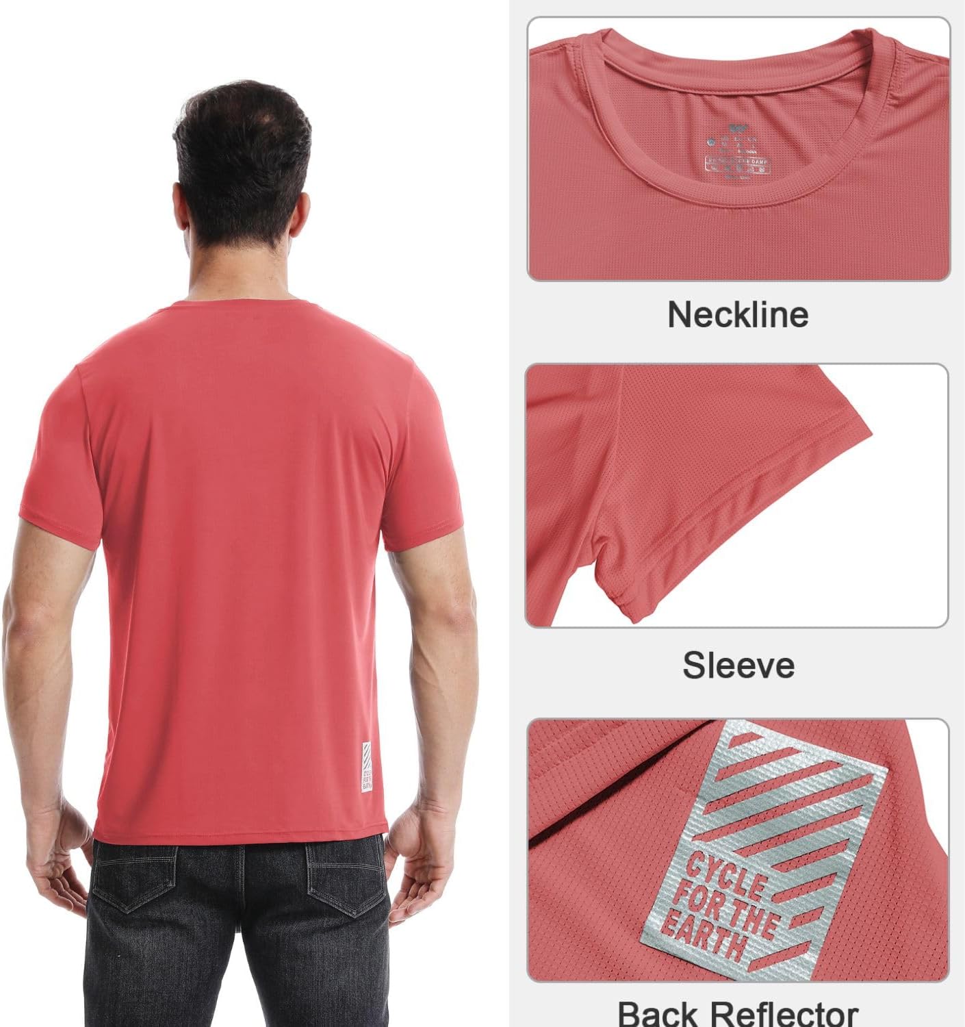 3 or 5 Pack Workout Shirts for Men Quick Dry Running T-Shirt Short Sleeves Moisture Wicking Crew Neck Tee Athletic Casual Top - Image 4