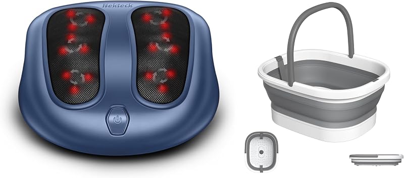 Masajeador de pies Nekteck con calor y lavabo para pies