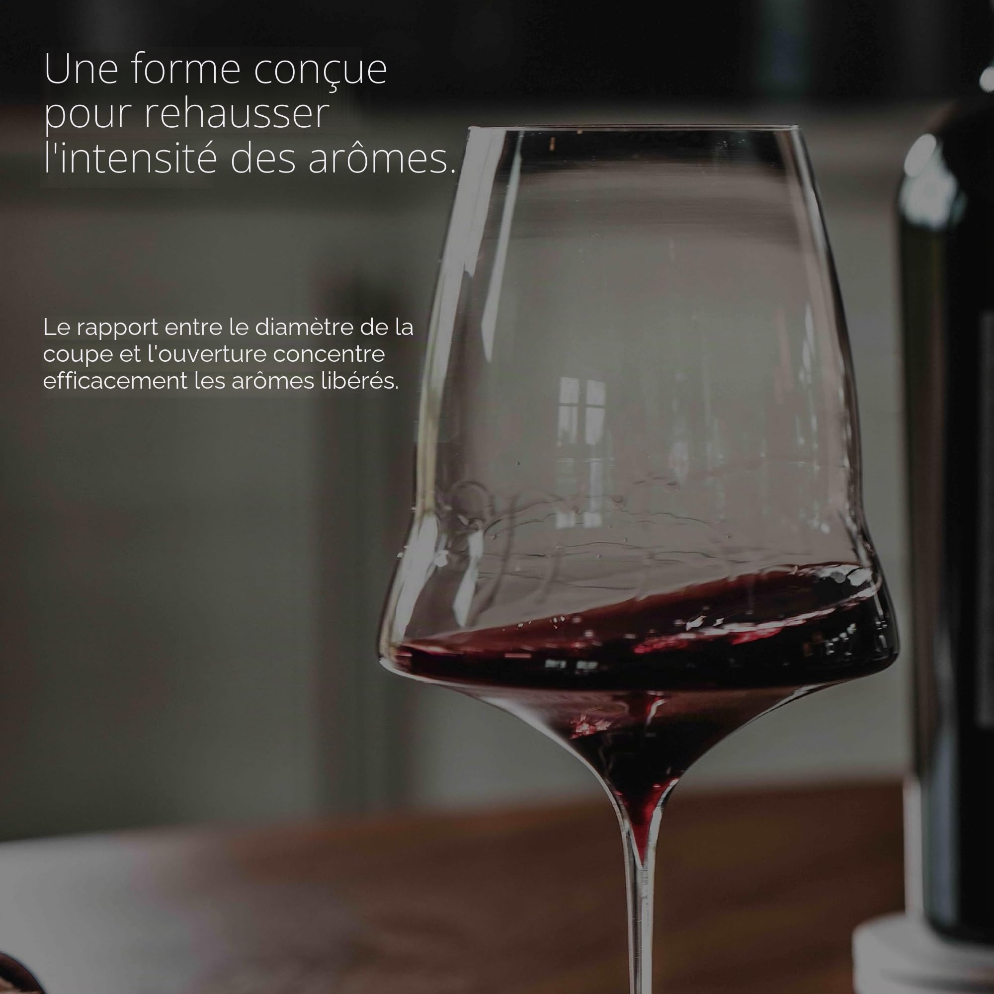 Josephinenhütte - JOSEPHINE No 3 Rouge - Verres à vin rouge - soufflé à la main - Coffret de 2 verres