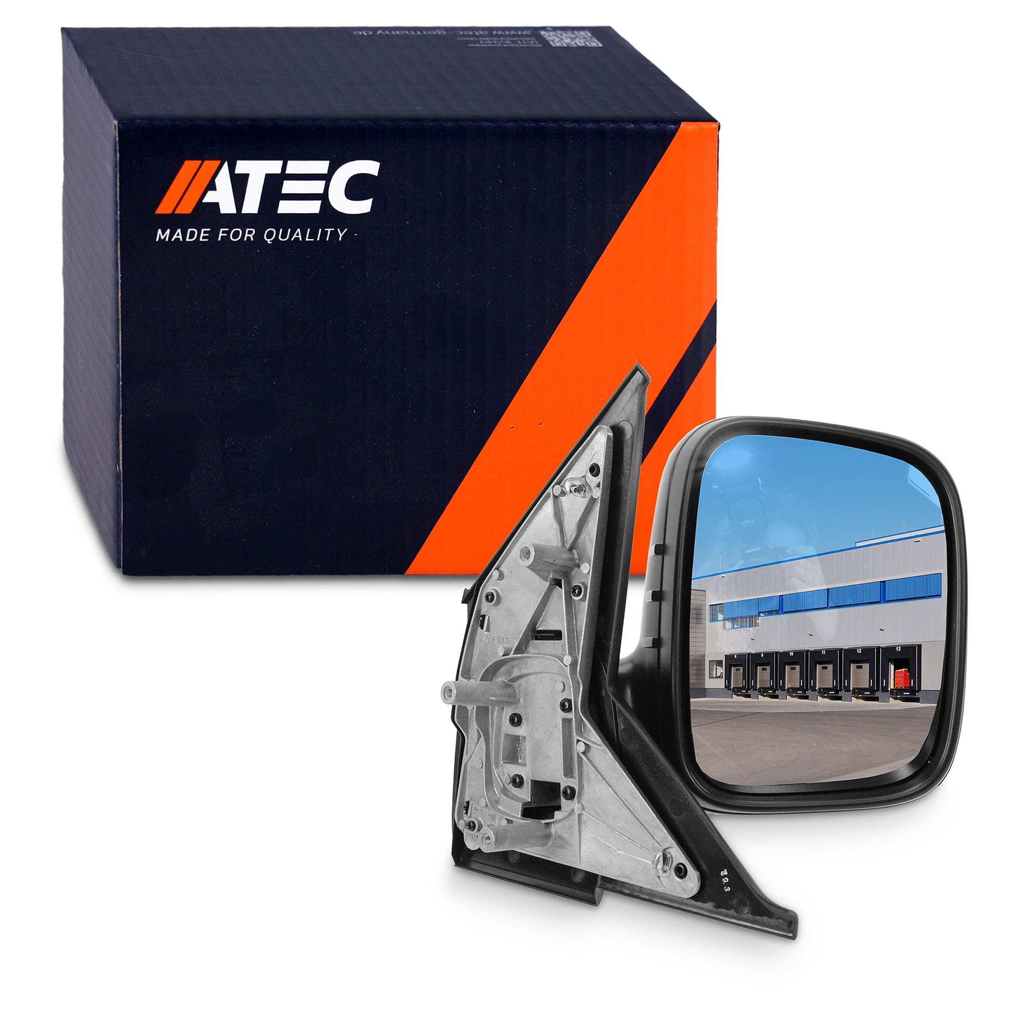 ATEC Germany 1x Specchio retrovisore esterno elettrico lato destro convesso Compatibile con VW MULTIVAN T5, TRANSPORTER T5,
