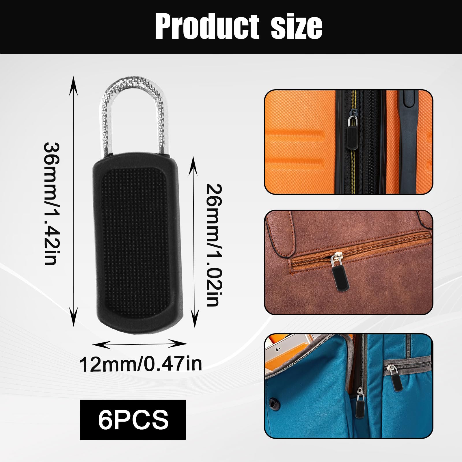 Gogogmee 5 Pièces Kit De Tirettes De Fermeture Éclair Cuir Et