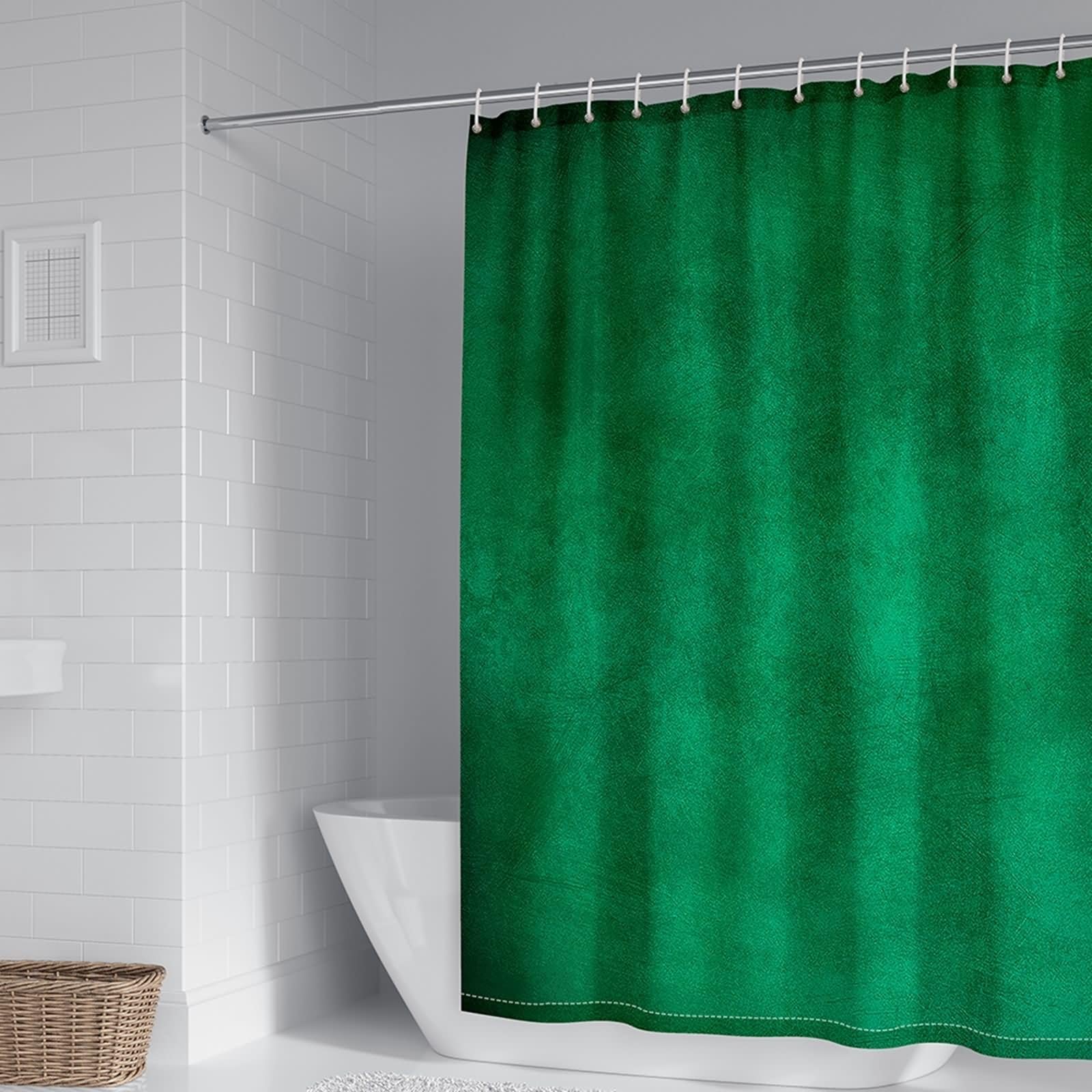 Rideau de douche polyester moderne vert pour créer un espace bien-être zen