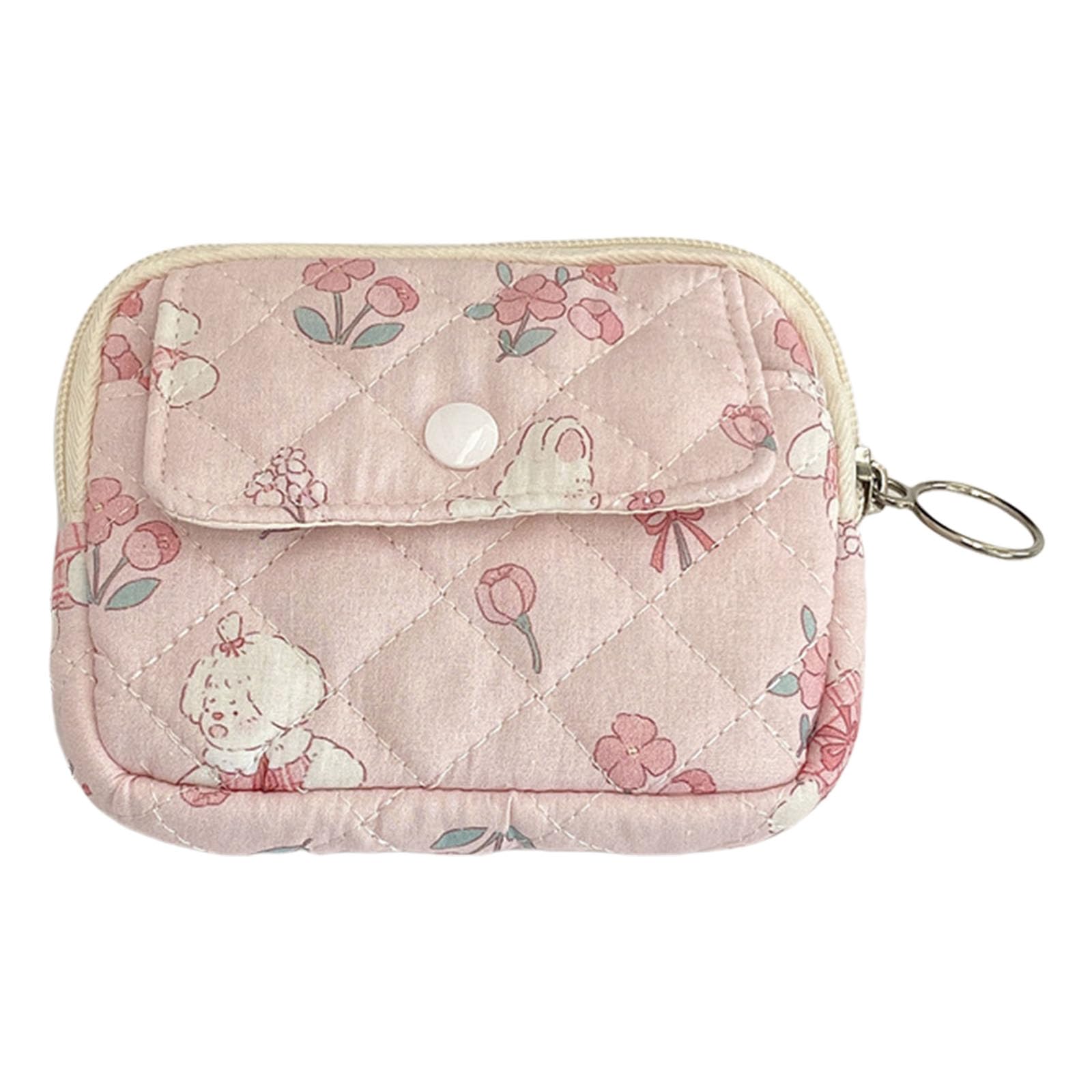 MIDOKSTUA Floral Coin Purse Small Storage Bag Cartoon Wallet Coin Pouches Money Bag Change Bag Korean Styles Change Purse