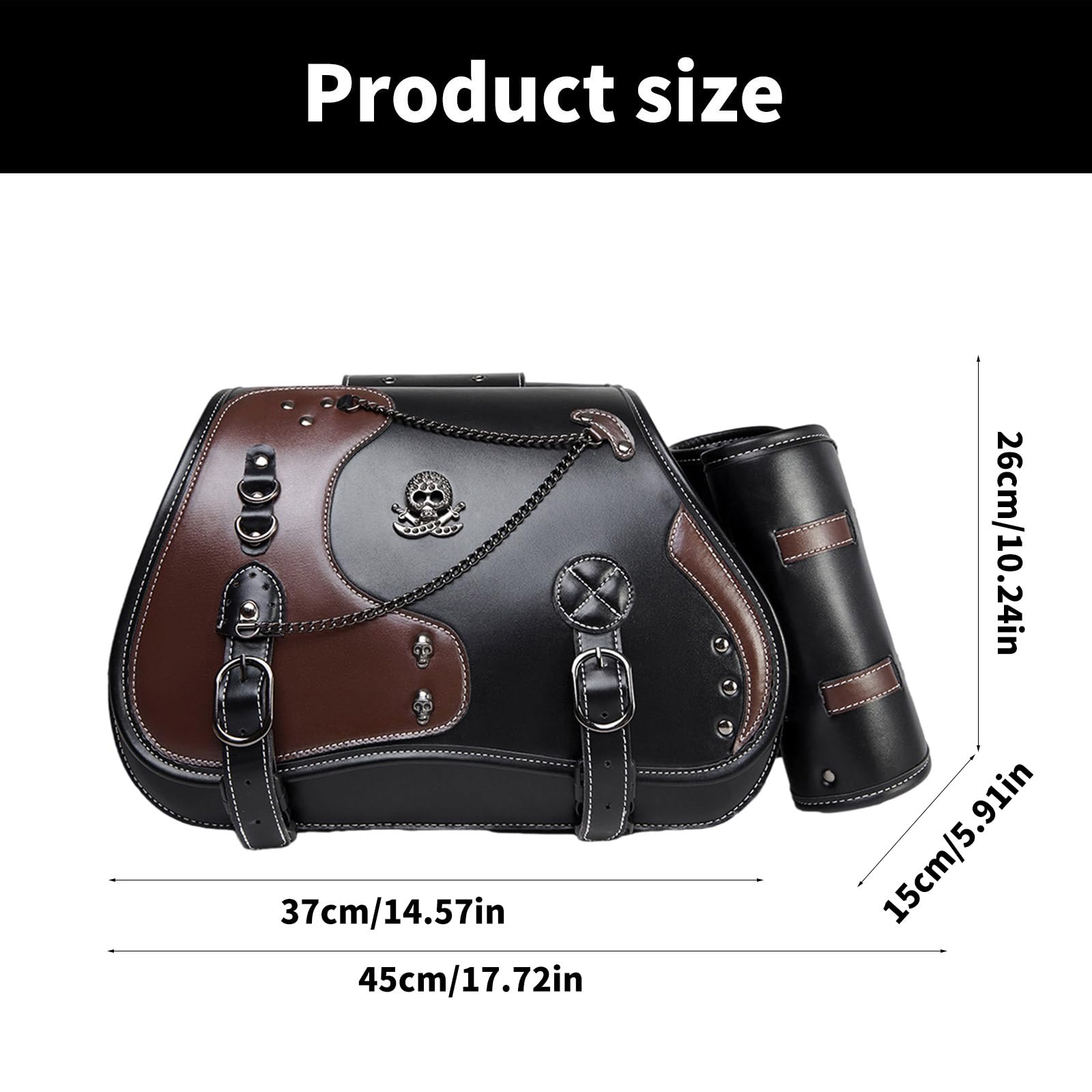 1 paire de sacoches de moto pour outils de voyage, sac de rangement pour moto, style rétro, sacoche, bagage latéral pour moto
