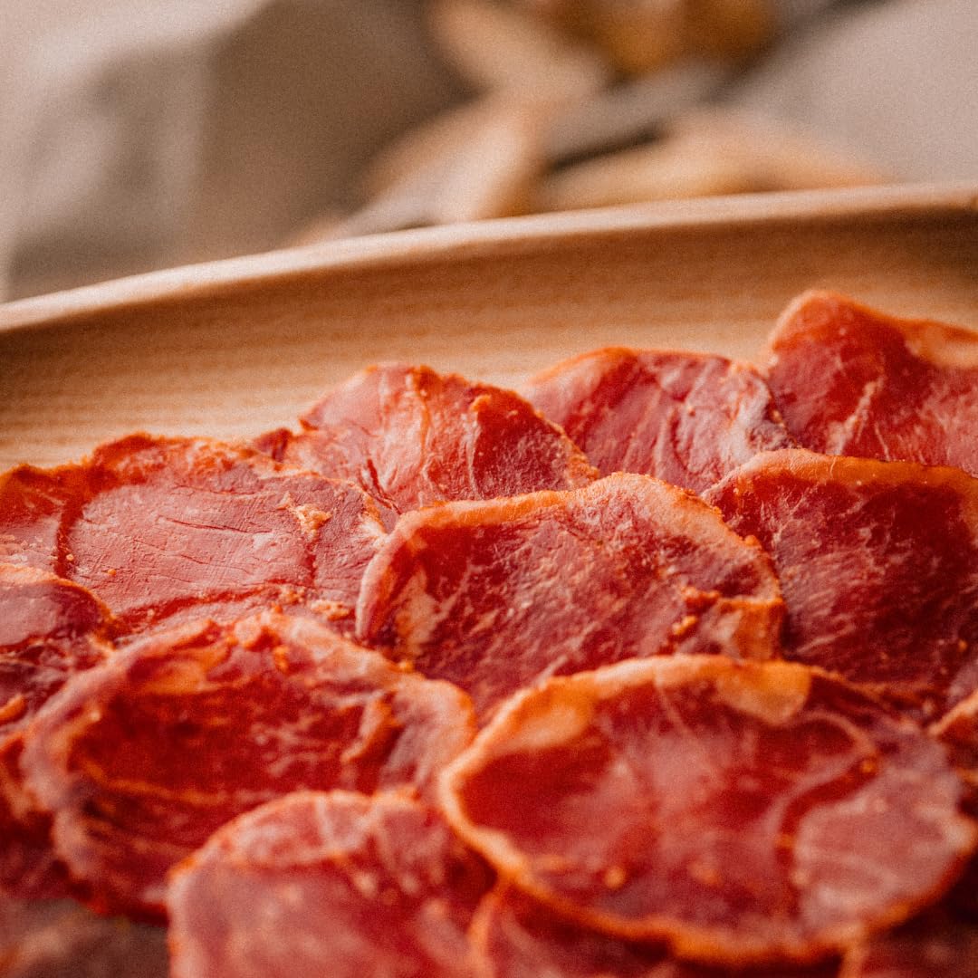 Maximiliano Jabugo - Lomo de Bellota 100% Ibérico | Estuche 80gr Loncheado | Adobo Tradicional con Pimentón | Curación Natural en Jabugo | Embutido Ibérico Gourmet