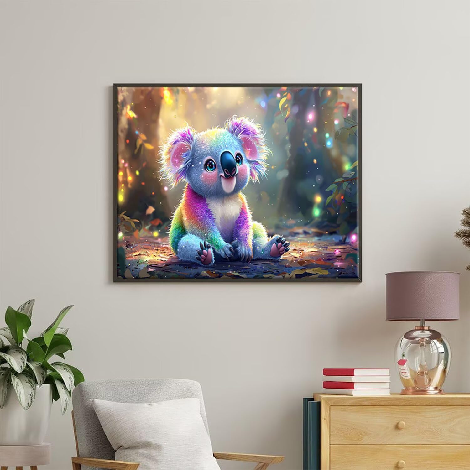 Malowanie po numerach dla dorosłych, urocza koala do malowania według numerów, zestawy dla początkujących, DIY, akrylowy obraz olejny dla dorosłych, zestawy płócienne bez ramy, idealne na prezent