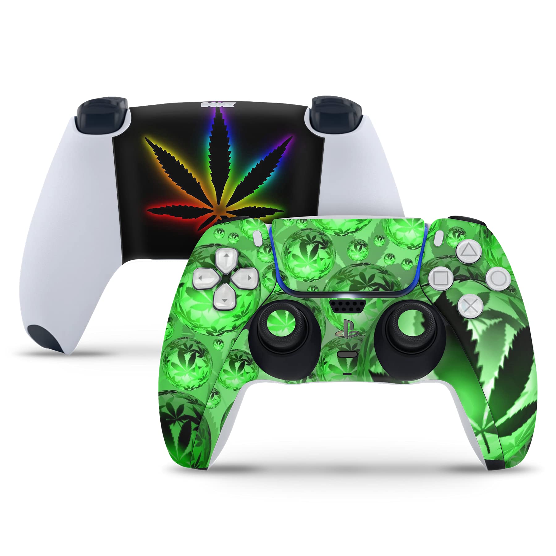 GNG PS5 Disk Console WEED Skin Decal Vinal Sticker + 2 Controller Skins Set