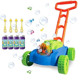 ToyVelt Bubble Lawn Mower for Kids - Automatic Bubble Mower with Music Sounds Best Toddler Boy Toys for Kids Lawn Mower Sports & Outdoor Play Toys for Boys & Girls Ages 3-12 Years Old