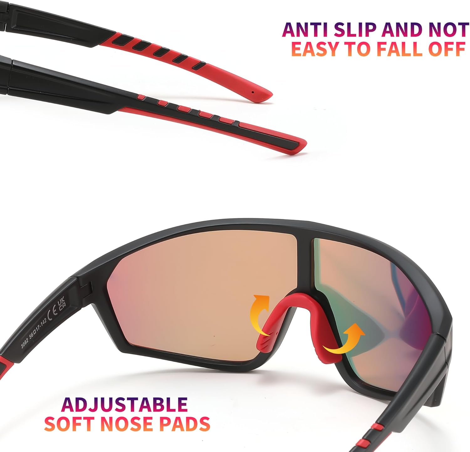FEISEDY Polarized Sports Sunglasses for Men Women Cycling Running Fishing Tac Glasses UV400 Protection B1125