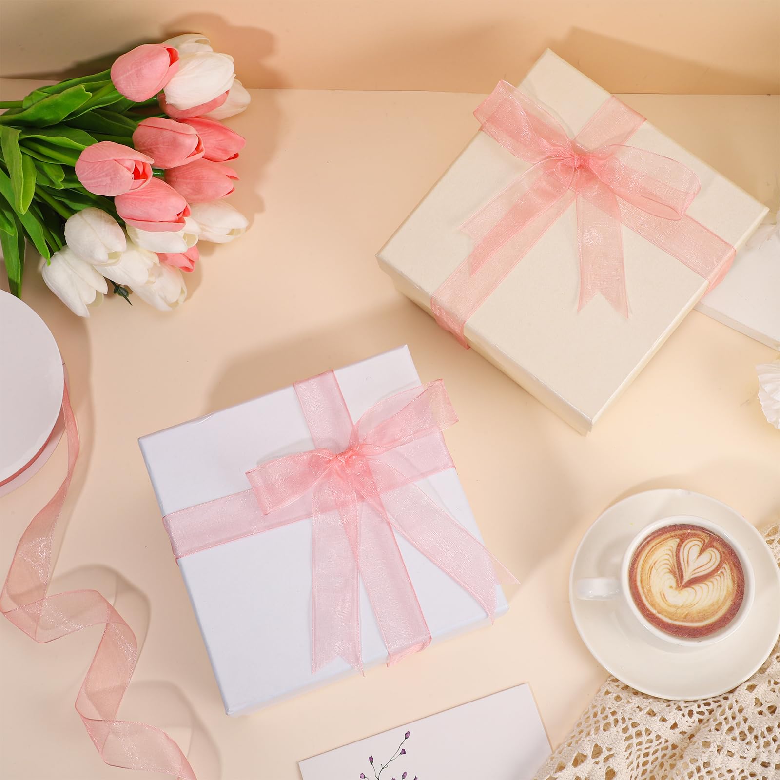 22 Yards 1 1/2 Inch Light Pink Sheer Ribbon Transparent Organza Mesh Ribbon Polyester Soft Chiffon Clear Fabric Ribbons Bulk Gift Wrapping Wedding Bo 22 Yards 1 1/2 Inch Light Pink Sheer Ribbon Transparent Organza Mesh Ribbon Polyester Soft Chiffon Clear Fabric Ribbons Bulk Gift Wrapping Wedding Bo