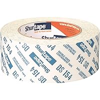 Vista 3 de Shurtape DS 154 - Cinta de contención de doble cara, cinta de pintor y se adhiere a hojas de plástico, para pintar y remodelar, 1.890 in x 75.5 ft