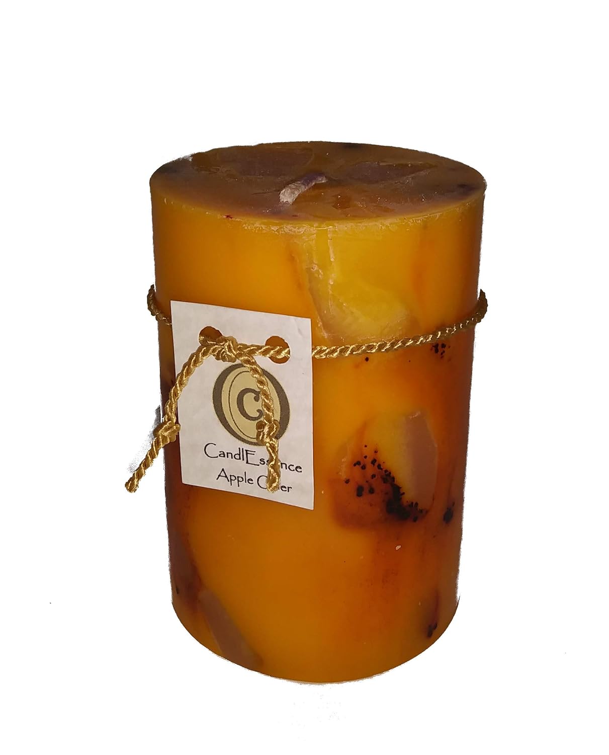 Buy Handmade Scented Candle Long Burning Pillar Apple Cider Scent