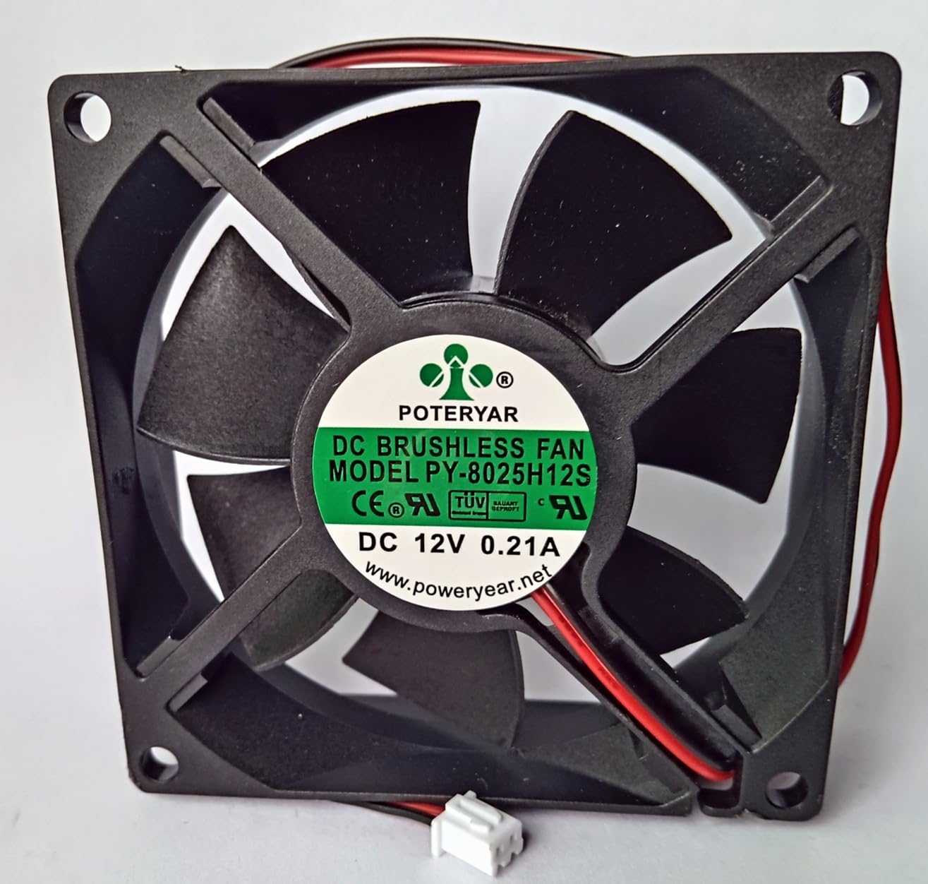 New PY-8025H12S 12V 8CM Fan PY-8025H12S 12V 0.21A 80×80×25mm Cooling Fan