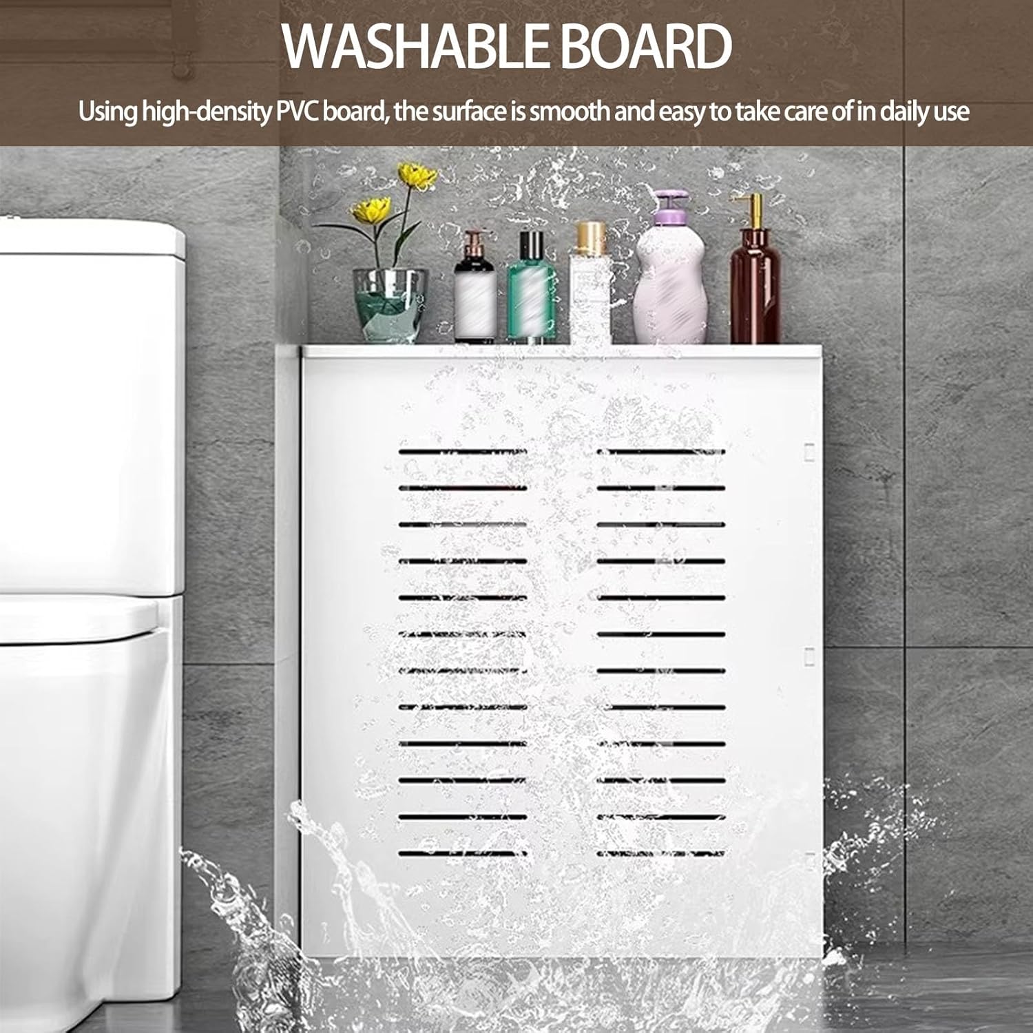 Radiator Covers for Home,Wall Heater Cover, Steam Radiator to Block Heat,Heating Cabinet Shelf Slatted Design with Top Storage Shelf, Hide Cluttered Pipes(16x24x6in/40x60x15cm)