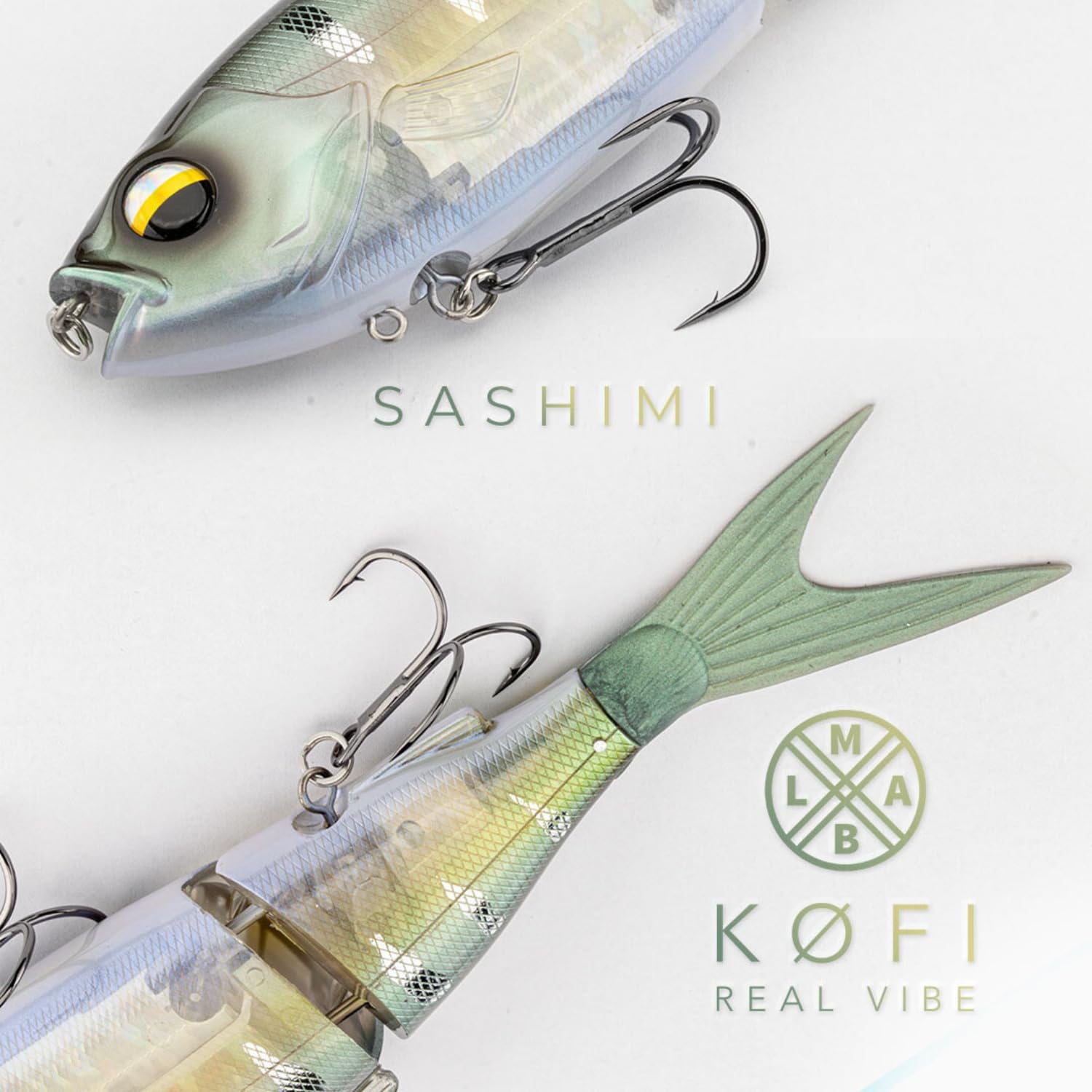 LMAB Real Vibe 15, 18, 22 cm Swimbait sinkend Hecht Köder groß zum Spinnfischen, Glidebait, Big Bait, Swim Bait
