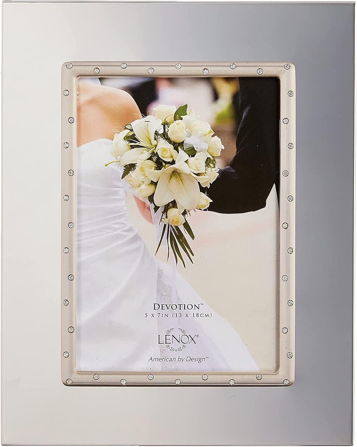 Lenox Devotion Frame for 5 by 7-Inch Photo - 825520, Metallic