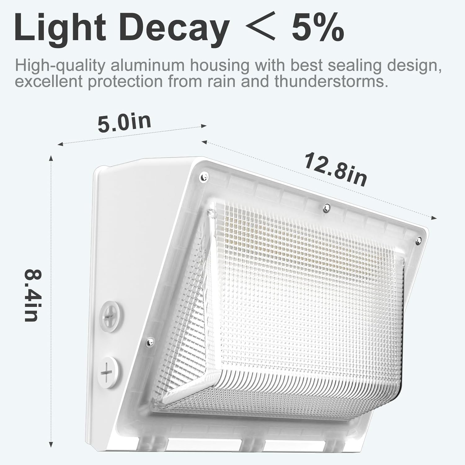 Lightdot 2Pack 200W LED Wall Pack Lights, 100-277v Dusk to Dawn Photocell, 30000Lm(150Lm/W) 5000K IP65 Wall Mount Outdoor Exterior Lighting,White ETL | 5-Year Warranty(Height:15~30ft)