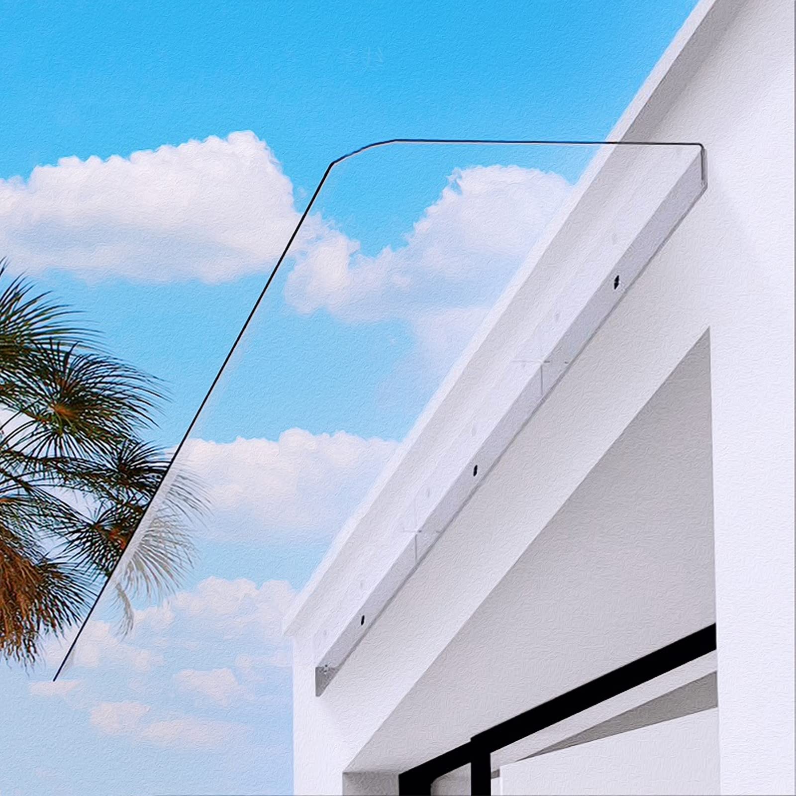 Toldo para ventana silencioso marquesina exterior transparente antirluvia