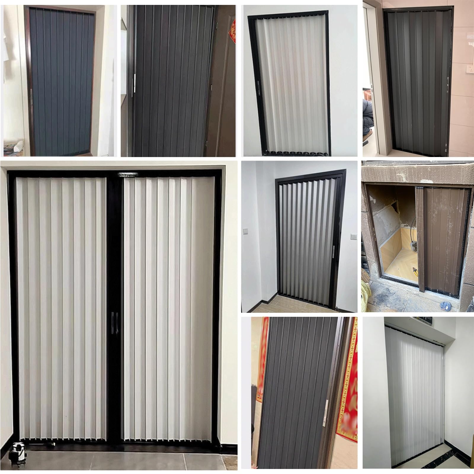 ZIMGOD Falttür Schiebetür Ohne Bohren - Ziehharmonika-Tür 76x203cm