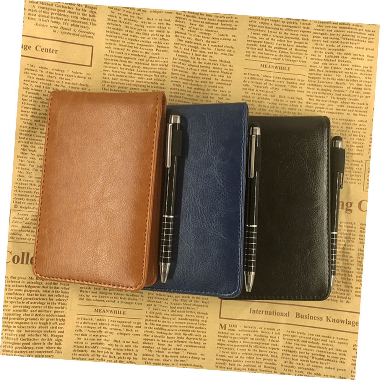Artibetter 10 Pièces Business Notebook Épais Multifonctionnel PU Portable pour Bureau École Maison Noir