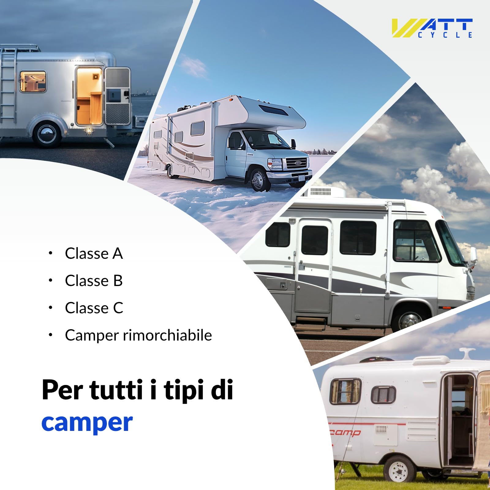 Wattcycle Batteria litio 12V 100Ah LiFePO4, BMS 100A e Protezione Bassa Temperatura, Potenza 1280W, 8000-15000 Cicli, per Camper, Sistema Solare, Off-grid